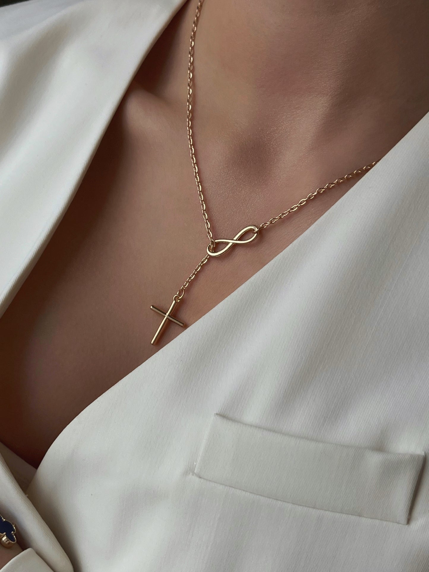 Cross and Infinity Necklace