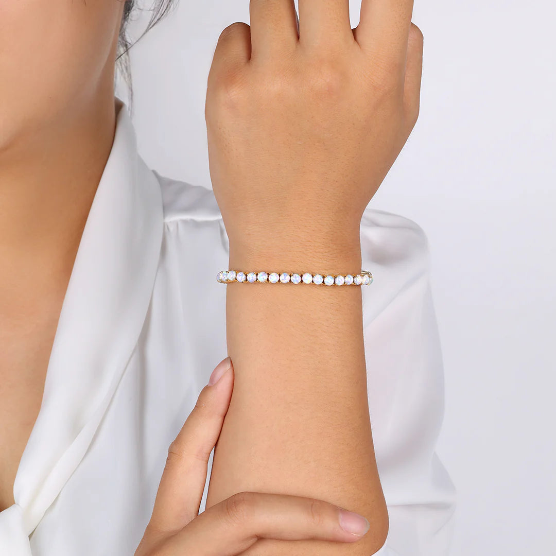 Blue Opal Tennis Bracelet
