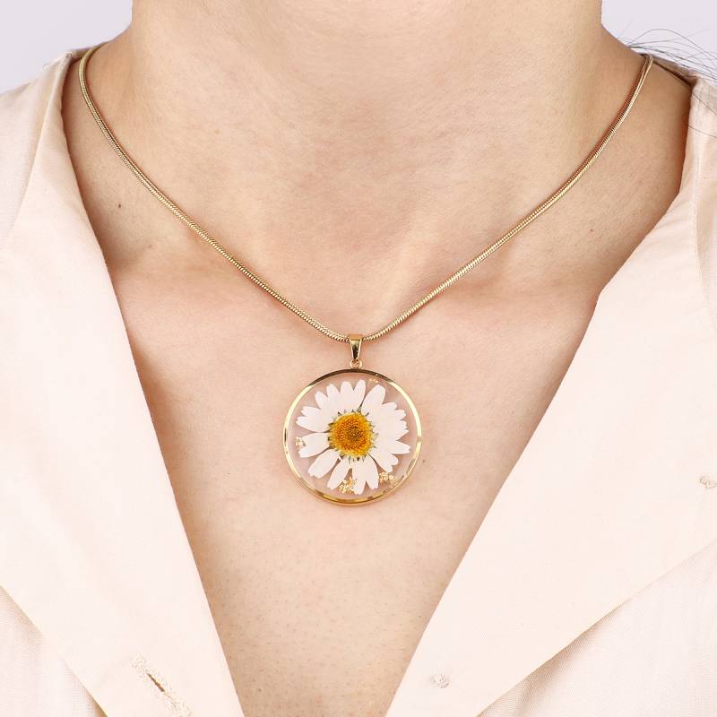 Pressed Birth Flower Necklace