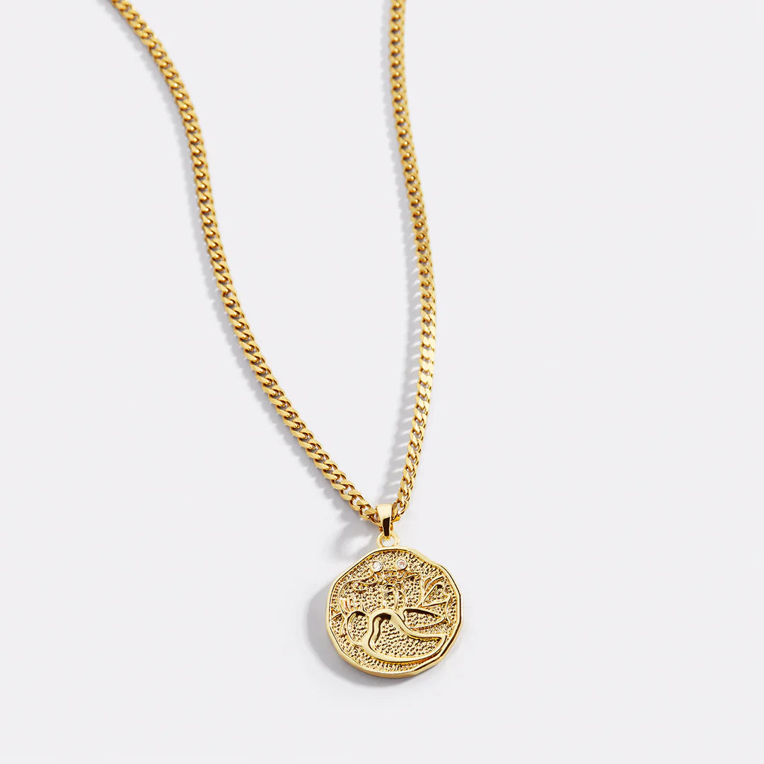 Astrological Sign Coin Pendant Necklace