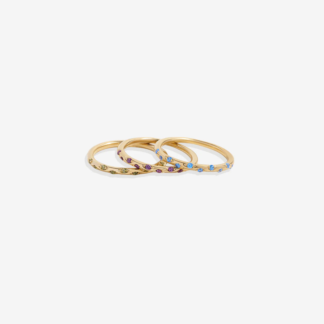 Dainty Birthstone Constellation Band