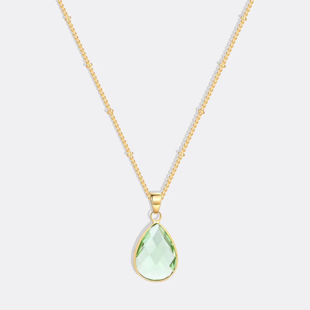 Birthstone Drop Pendant Necklace