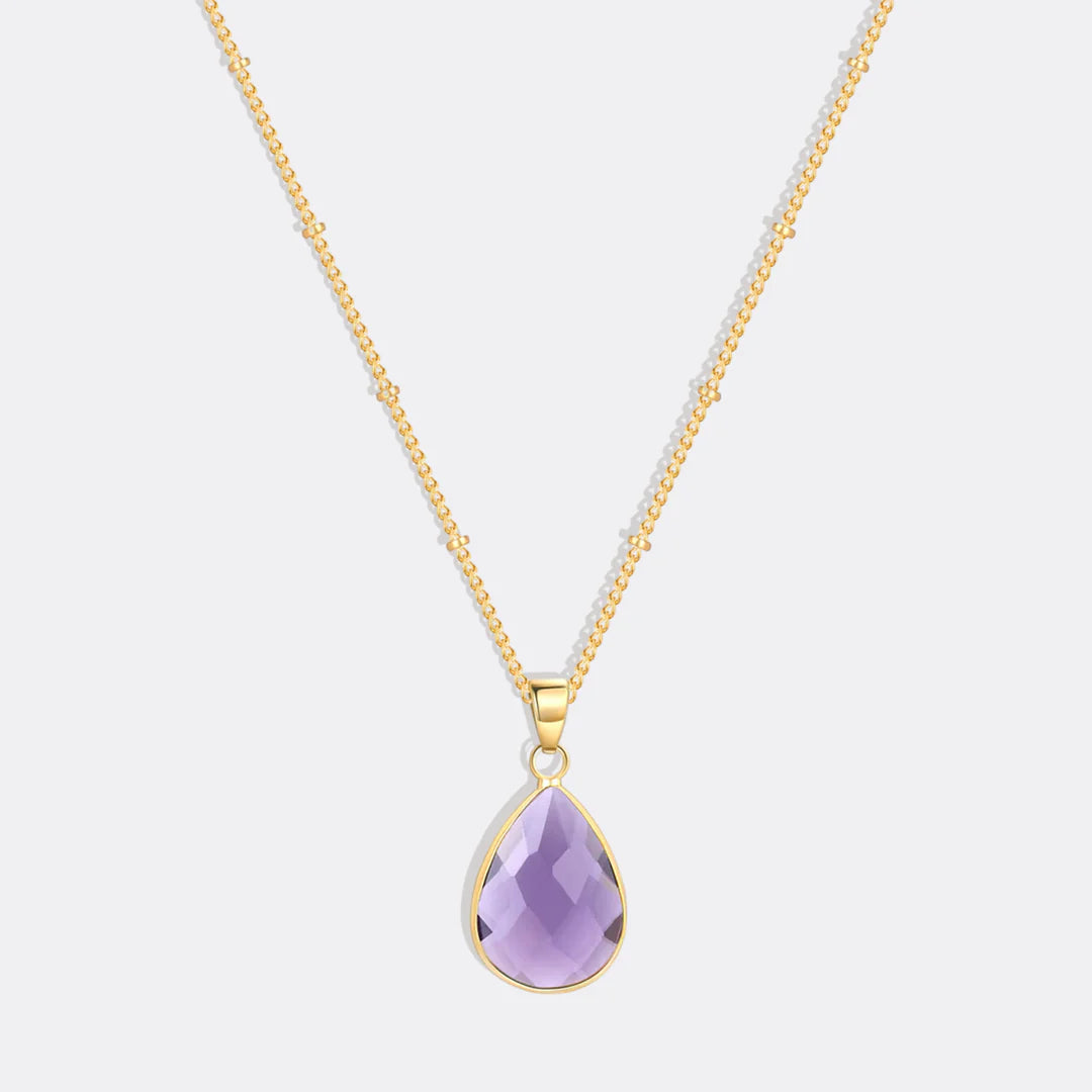 Birthstone Drop Pendant Necklace