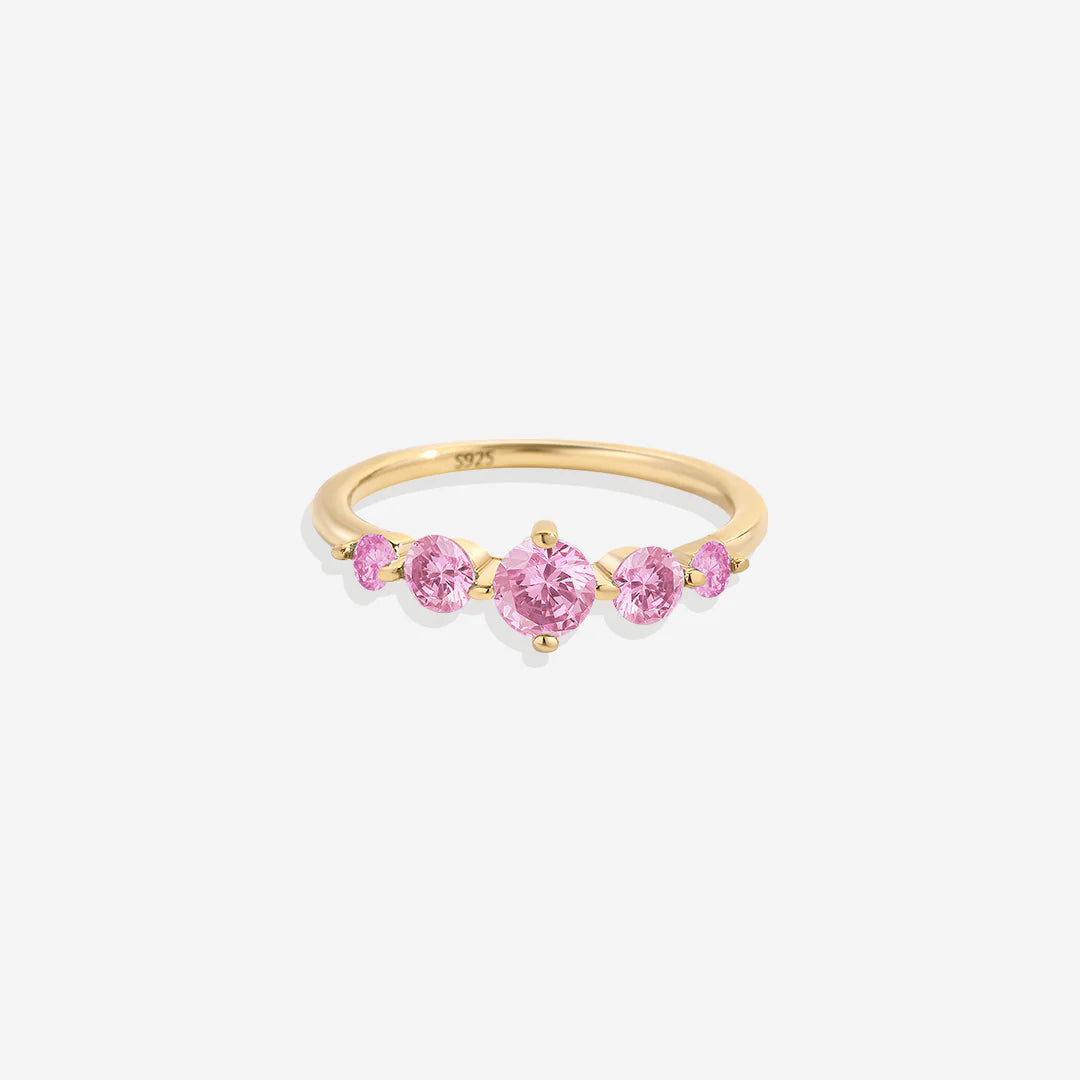 Five Stone Birthstone Statement Ring