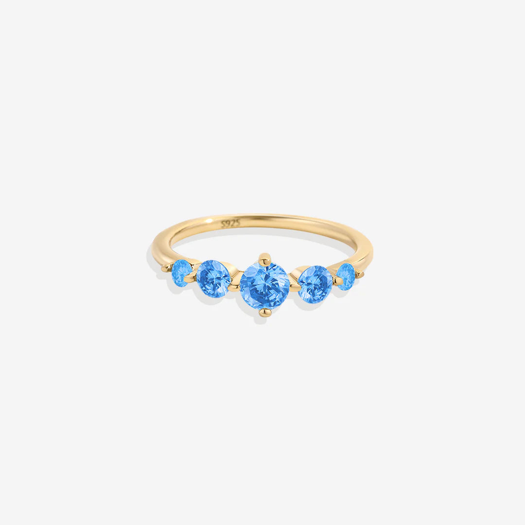 Five Stone Birthstone Statement Ring