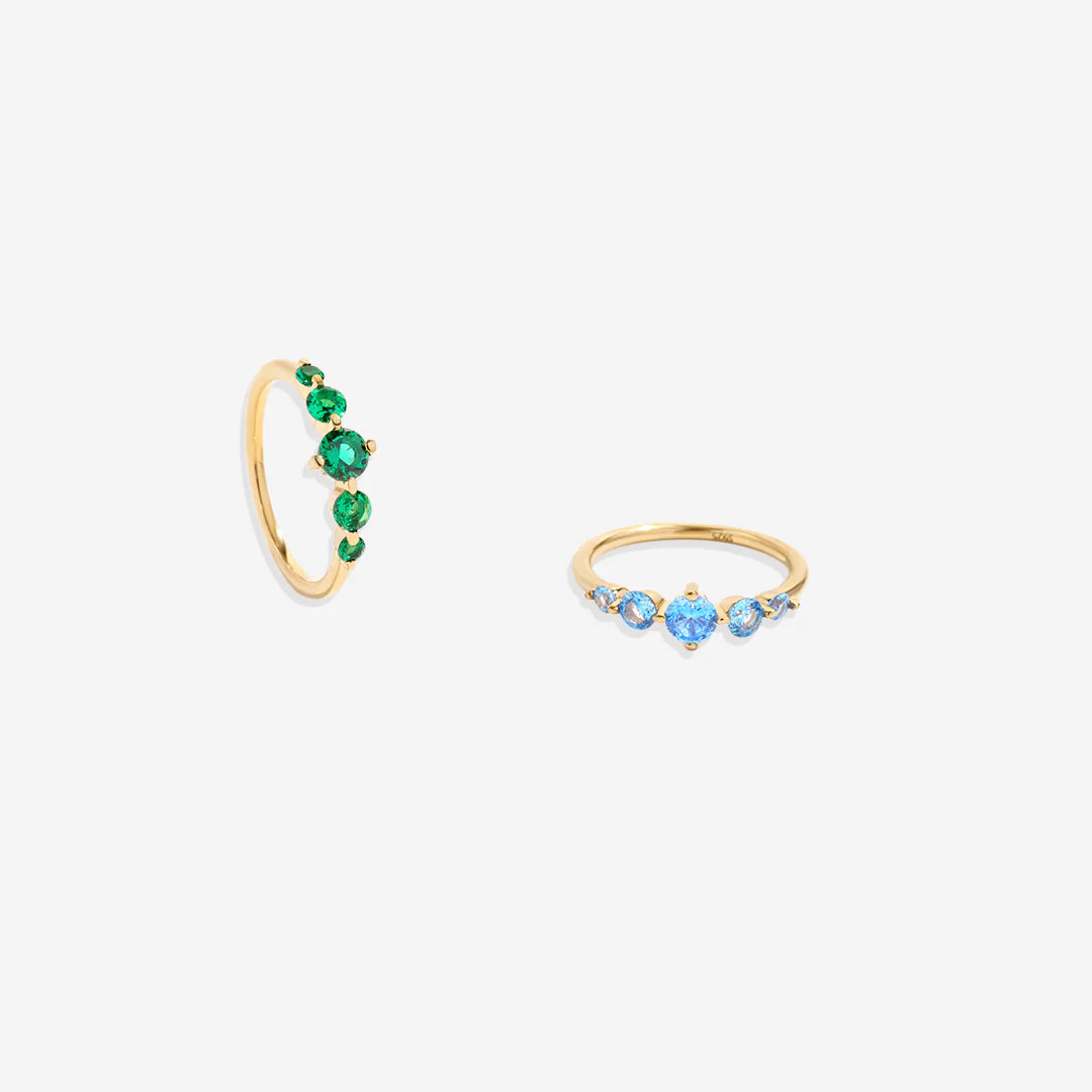 Five Stone Birthstone Statement Ring