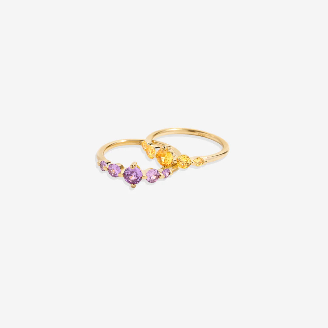 Five Stone Birthstone Statement Ring