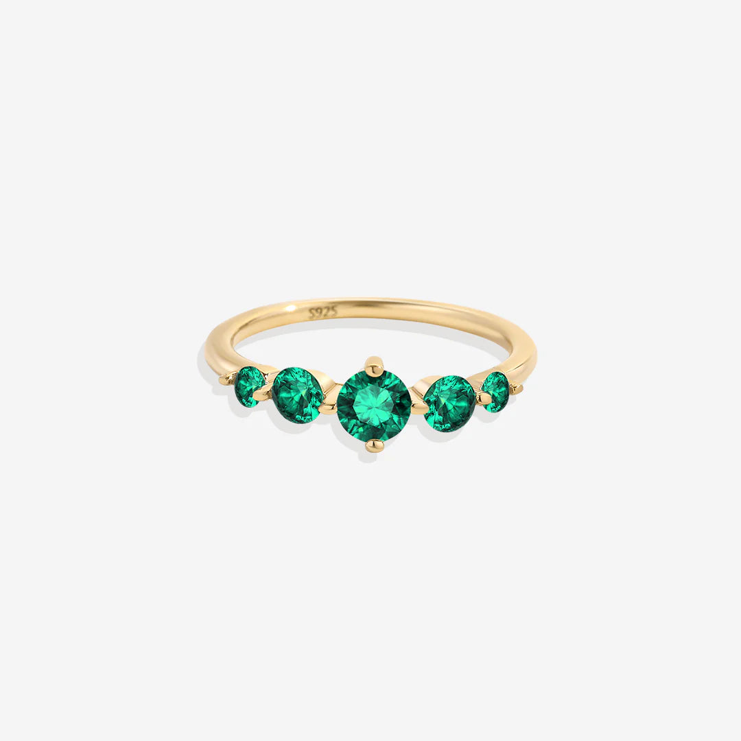 Five Stone Birthstone Statement Ring