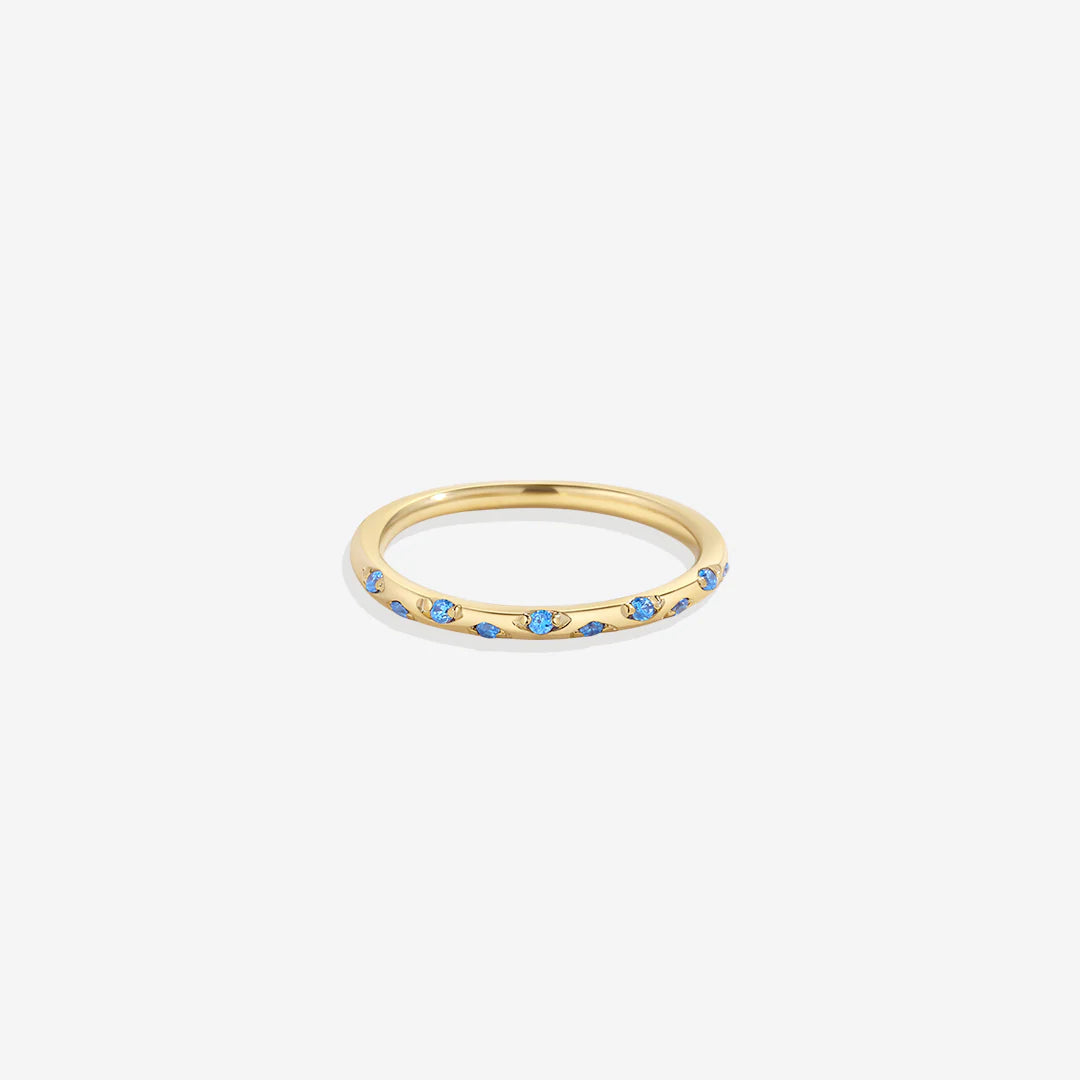 Dainty Birthstone Constellation Band