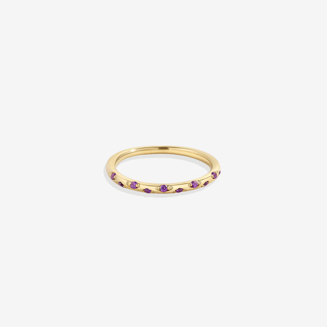 Dainty Birthstone Constellation Band