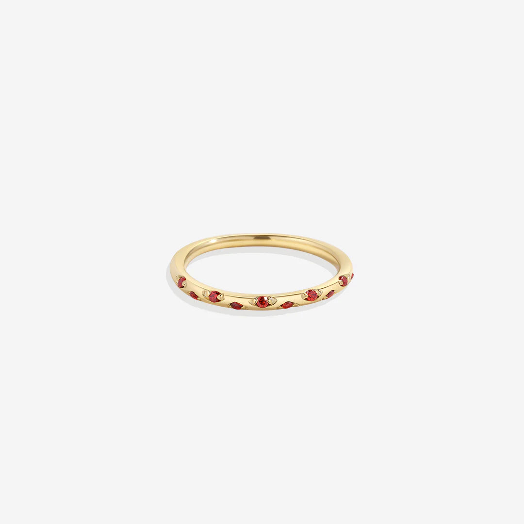 Dainty Birthstone Constellation Band