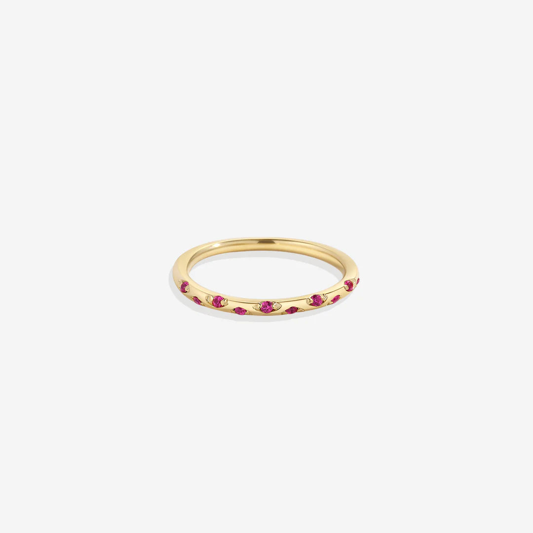 Dainty Birthstone Constellation Band