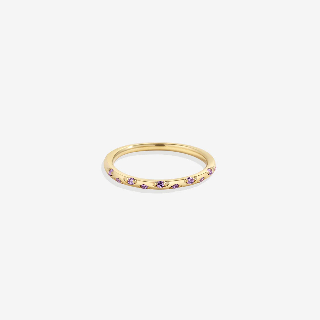 Dainty Birthstone Constellation Band