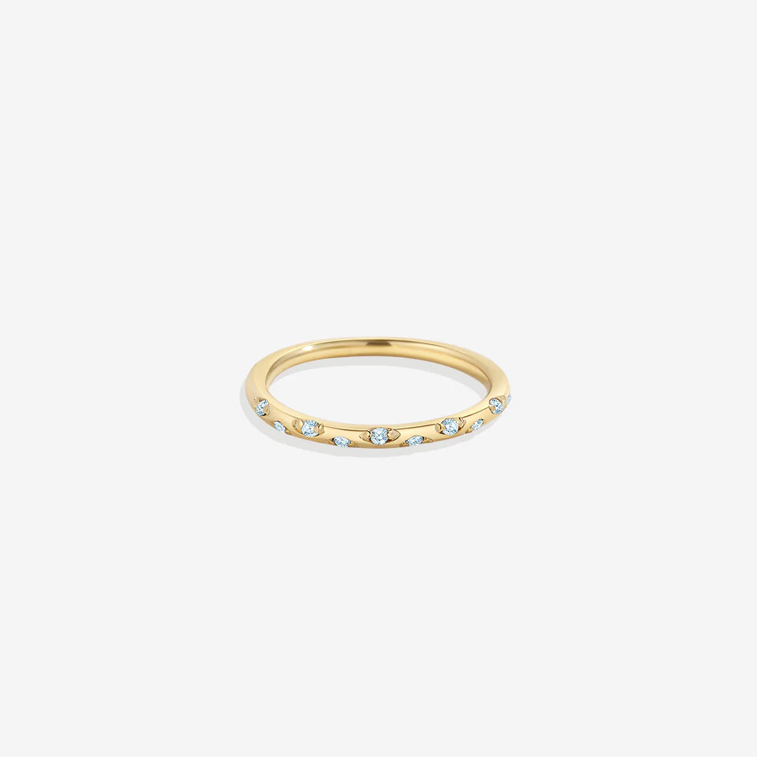 Dainty Birthstone Constellation Band