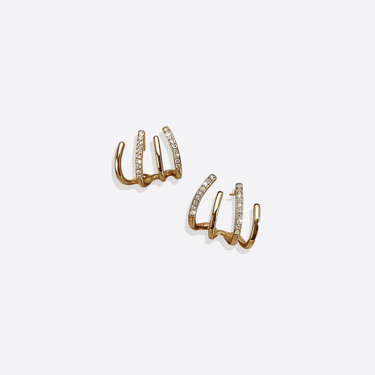 Claw Stud Wrap Earrings