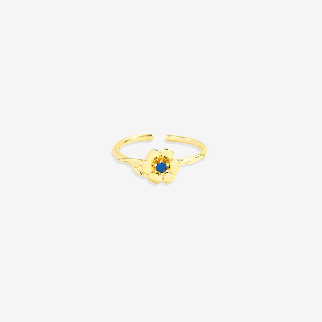 Dainty Gold Birth Flower Ring