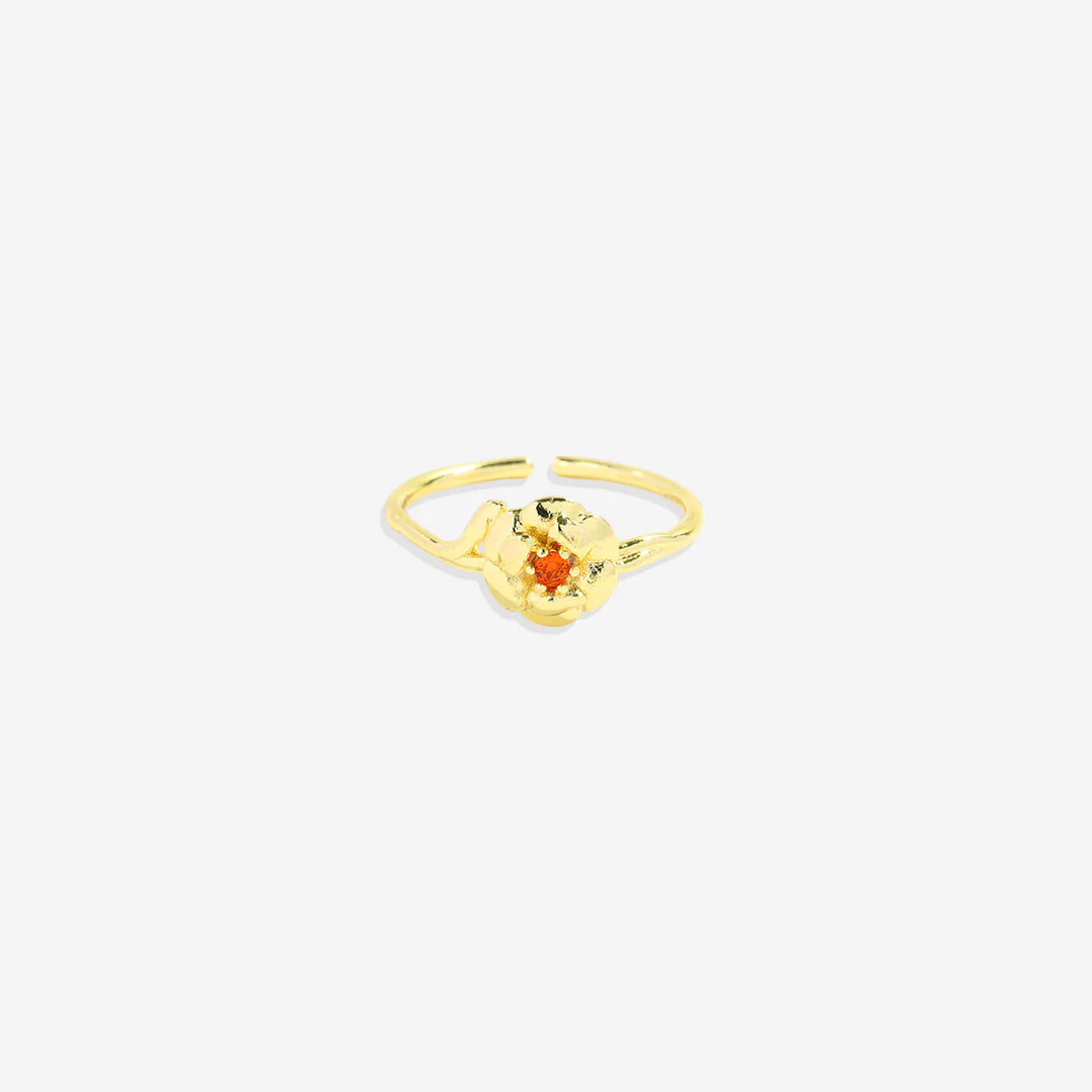 Dainty Gold Birth Flower Ring