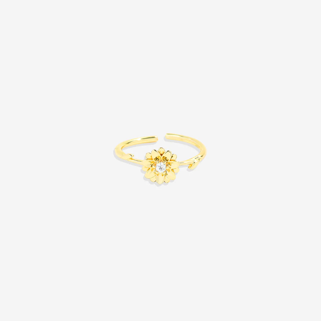 Dainty Gold Birth Flower Ring