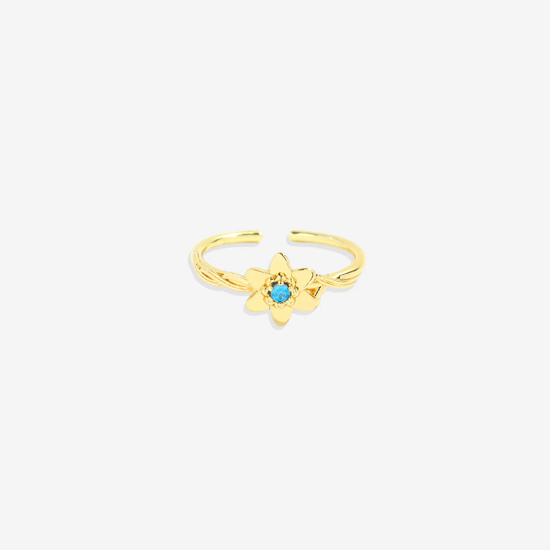 Dainty Gold Birth Flower Ring