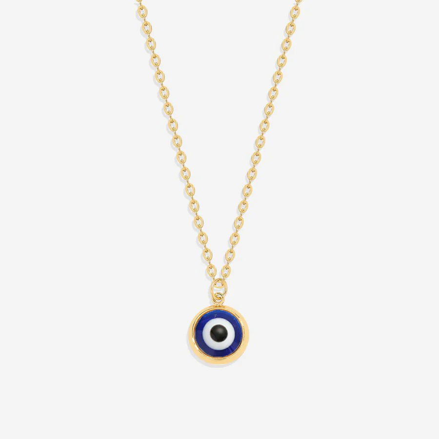 Dainty Boho Evil Eye Charm Necklace