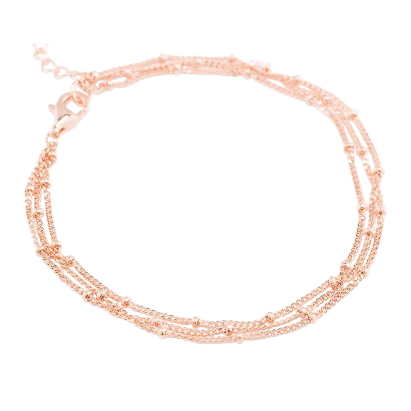 Triple Layer Satellite Chain Bracelet