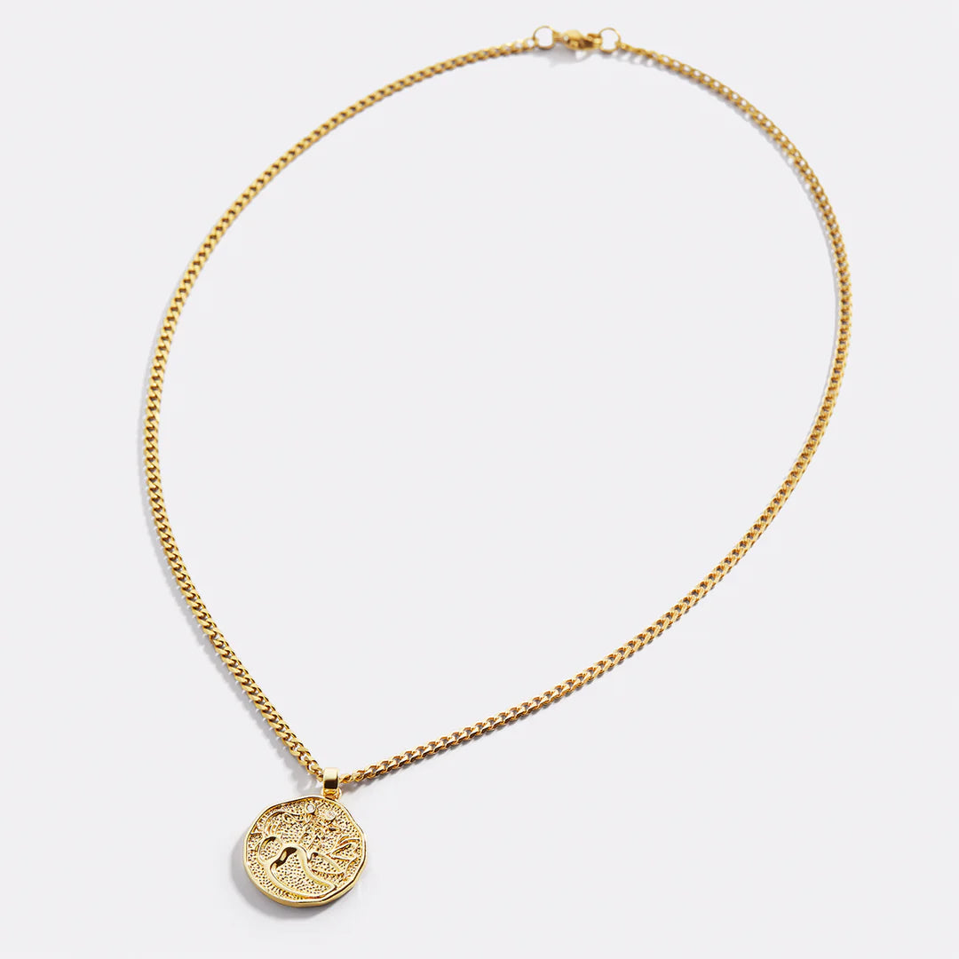 Astrological Sign Coin Pendant Necklace