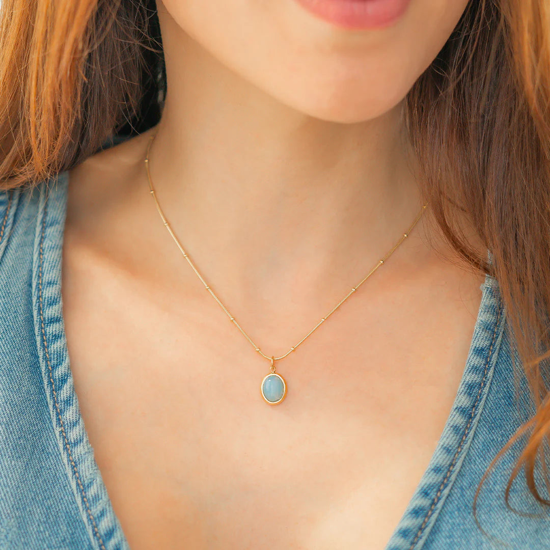 Aquamarine Gemstone Necklace