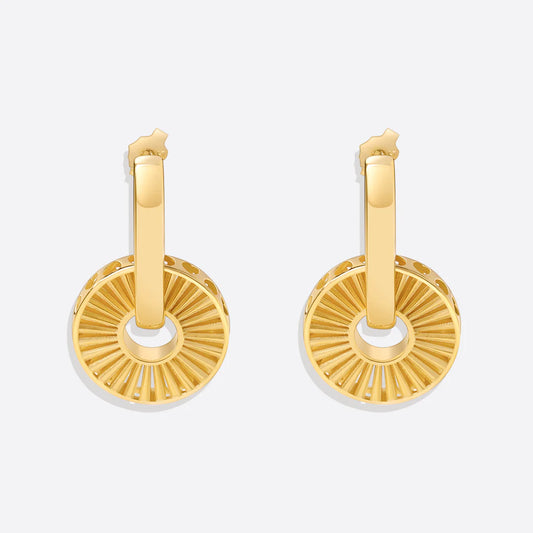 Gold Vermeil Burst Drop Earrings