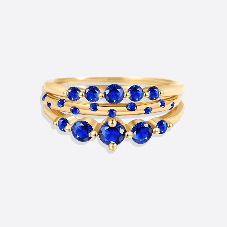 Birthstone Stacking Ring Set